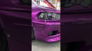 PURPLE METAL FLAKE BEEMER!! 😲 #nevergiveup #petrolheadonism #bmw #e46 #rocketbunny