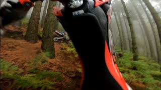 CRF250L Off Roading in the foggy Wet Woods.