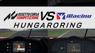 iRacing vs. Assetto Corsa GAMEPLAY | HUNGARORING GP with Ferrari 488 GT3 Evo 2020