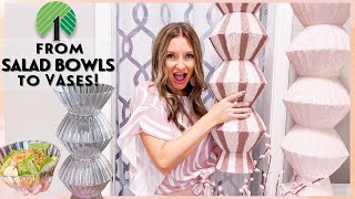 This DIY Vase Uses Dollar Tree Bowls! (And It's So Easy!)