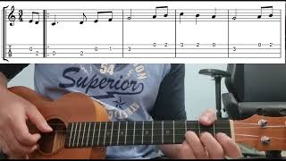 The First Noel - Easy Beginner Ukulele Tab With Playthrough Tutorial Lesson