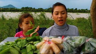 ASMR MUKBANG|Nem meat eaten with lotus leaves under the sky