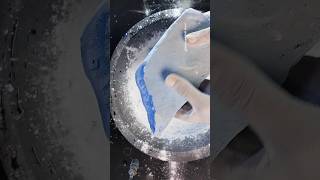 Satisfying Gym Chalk Crushing asmr with Blue Chalk #shorts #fyp #oddlysatisfying