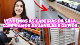 COMPRAMOS AS JANELAS DE ALUMÍNIO E OS FIOS PARA A OBRA, ATUALIZAÇÃO SOBRE O MEU CLOSET, SODIMAC 😱