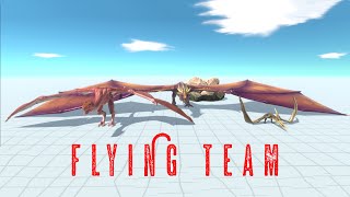 FLYING TEAM vs EVERY FACTION TEAM - Animal Revolt Battle Simulator ARBS