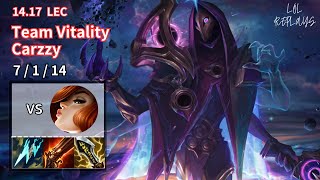 [ADC:Team Vitality Carzzy]Jhin vs Miss fortune EUW Challenger Patch14.17✅