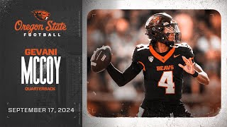 Oregon State Football Interview: Gevani McCoy (9/17/24)