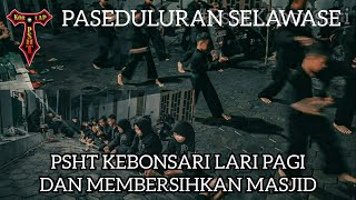 Psht Kebonsari Madiun Lari Pagi Dan Membersihkan Halaman Masjid || Psht Kebonsari Madiun