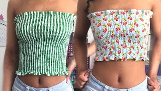 How to Make a Smocked Tube Top! (Shirring) | Sewing with Key