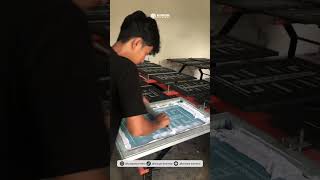 ASMR sablon kaos meja sablon pakai rubber ink