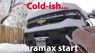 Cold-ish Duramax start