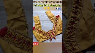 Golden colour blouse design|Letest back neck blouse design #shorts #viral #reels #blouse #neck #2023