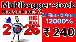 37 का  Stock 2026 target 240🎯  || Multibagger Stock || All time Return 12000 ℅ #shorts #youtube