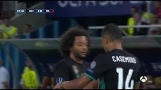 Real Madrid vs Manchester United 1-1 Casemiro Goal 08/08/2017