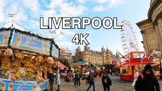 Liverpool Christmas Market | Liverpool | Walk | 4K