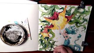 Mermaid watercolor