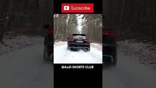 Audi RS3 2021 - 450+ hp Crazy Launch control on snow #shorts #short #fyp #audi #rs3