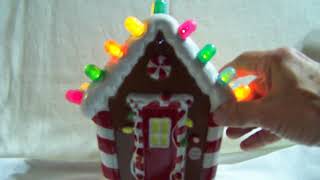 2008 Hallmark Christmas Musical  Light Up Gumdrop Gingerbread House NM wTags 1