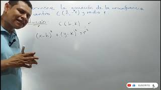 ECUACIÓN DE LA CIRCUNFERENCIA CON CENTRO C(h,k) y radio r