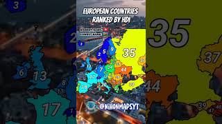 European countries ranked by HDI #geography #shorts #capcut #maps #map #countries