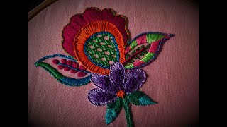 Hand embroidery/Jacobean embroidery/crewel embroidery.