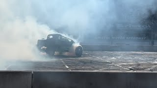 Cleetus and Cars Open Class Burnout Competition at Bristol Motor Speedway