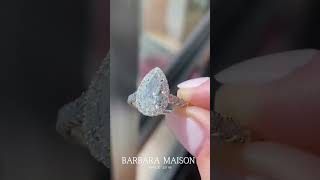 Pear Lab Grown Diamond Halo Engagement Ring. #halorings #ytshorts #youtubeshorts #ytviral #yt