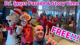 Dr. SEUSS FREE PARADE & STORY TIME #carnivalcruise #carnivalmagic #Thing1 #thing2