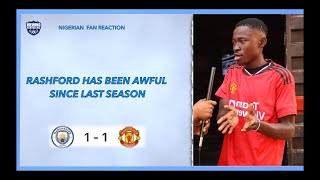 MAN CITY 1-1 (7-6) MANCHESTER UNITED - (NIGERIAN FAN REACTION) - COMMUNITY SHIELD 2024-2025