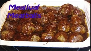 EASY Meatloaf Meatballs Recipe & Gravy (How to make meatloaf meatballs)