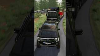 FORD RANGER PULLING VOLVO FH16 500 UP THE HILL | Farming Simulator 22 #shorts #farmingsimulator