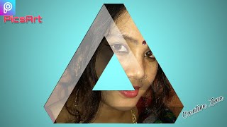 Picsart triangle tutorial ।। Penrose triangle photo editing ।। Mobile picsart photo editing tutorial