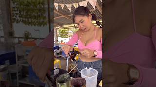 Cute Lady Selling Coffee in Khon Kaen - Thai Street Food