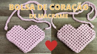 Tutorial Bolsa de Coração de Macramê + Alça com Novo Tipo Nó