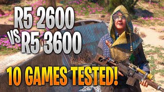 Ryzen 5 2600 vs Ryzen 5 3600 | 10 Game Benchmark Test and Gameplay