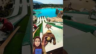 😱bisa ga…⁉️# #waterpark #funny #shortsfeed #sekolah #fypシ #viral #reaction