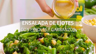 Ensaladas nutritivas: Ensalada de ejotes con frijoles y garbanzos | Origen del Bienestar | Nutrioli