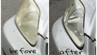 How to Restore Headlights FAST & EASY in less than 30 seconds ^_^