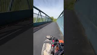 Chilling on the bridge with my quad bike #quadbike #125cc #exploration #atv