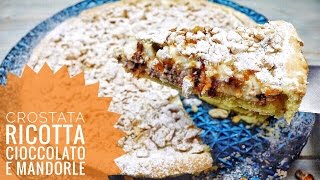 Crostata di Ricotta, Gocce di Cioccolato e Mandorle Tritate | Ricetta Golosa |