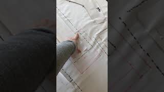 Cutting out the drafted pattern