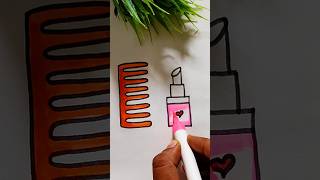 Comb🪮 & Lipstick💄 Kids Drawing Ideas #shorts #youtubeshorts #ytshorts #viralvideo #satisfying #art