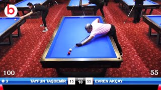 TAYFUN TAŞDEMİR vs EVREN AKÇAY | 22.BİLARDOMAX BALABAN-THEORY HANDICAP 3 Cushion Billiards LEAGUE