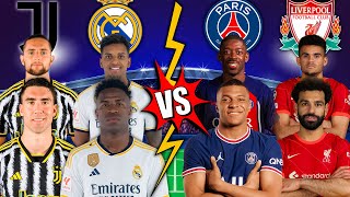 Juventus & Real Madrid 🆚 PSG & Liverpool 🔥😱 (Mbappe, Salah, Vinicius JR, Jude Bellingham)