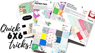 Quick 6x6 Tricks | 12x12 Scrapbook Layout | January Stash Kit