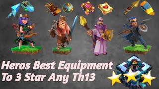 How To Use Hero In Clash Of Clans||Best Equipment For Heros(Clash Of Clans)💯❤️🔥💥