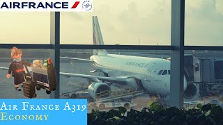 Air France A319 ECONOMY: Adiós Espana, bonjour la France!