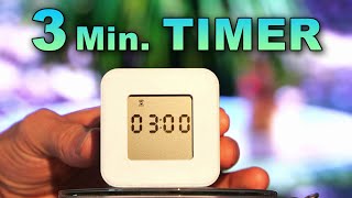 3 Minute Timer | ⏰ Beeping Alarm | No Music  | Study Aid Focus Relaxation Cube Box Timers