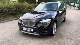 2012 62 Bmw X1 SDrive 20D X LINE DIESEL AUTOMATIC Black - SPORTS LEATHER + FULL HISTORY