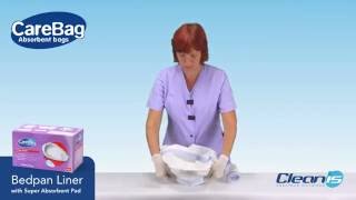 Cleanis Carebag Bedpan Liner with Super Absorbent Pad